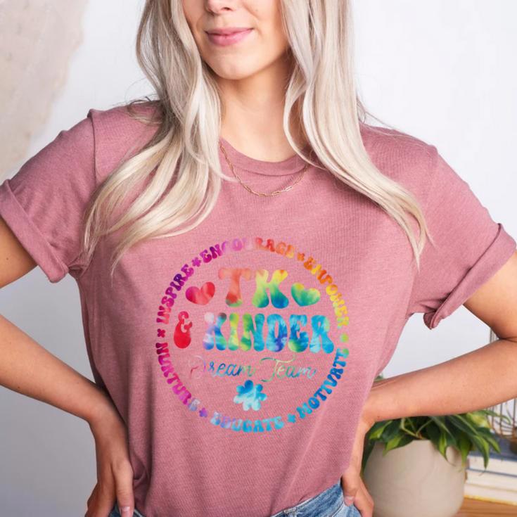 TK & Kinder Dream Team Transitional Kindergarten Teacher Women's Heather T-Shirt