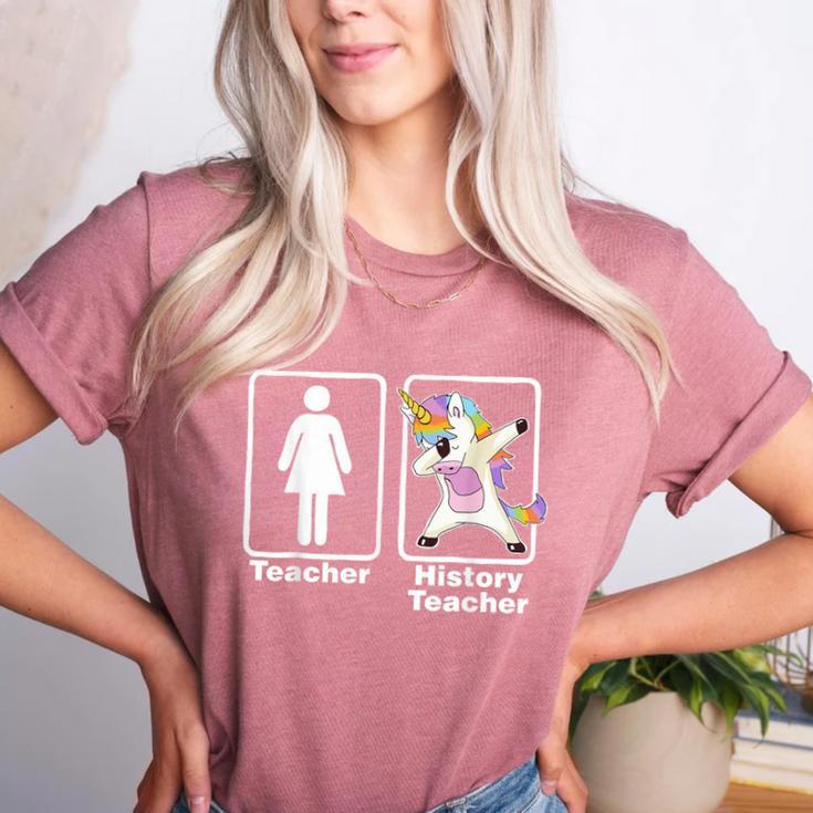 Unicorn History Teacher T-Shirt History Teacher Women's Heather T-Shirt