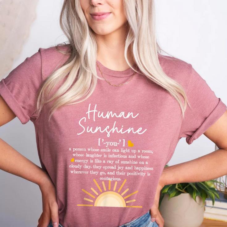 Vintage Human Sunshine Definition Teachers Mom Boss Women Women's Heather T-Shirt