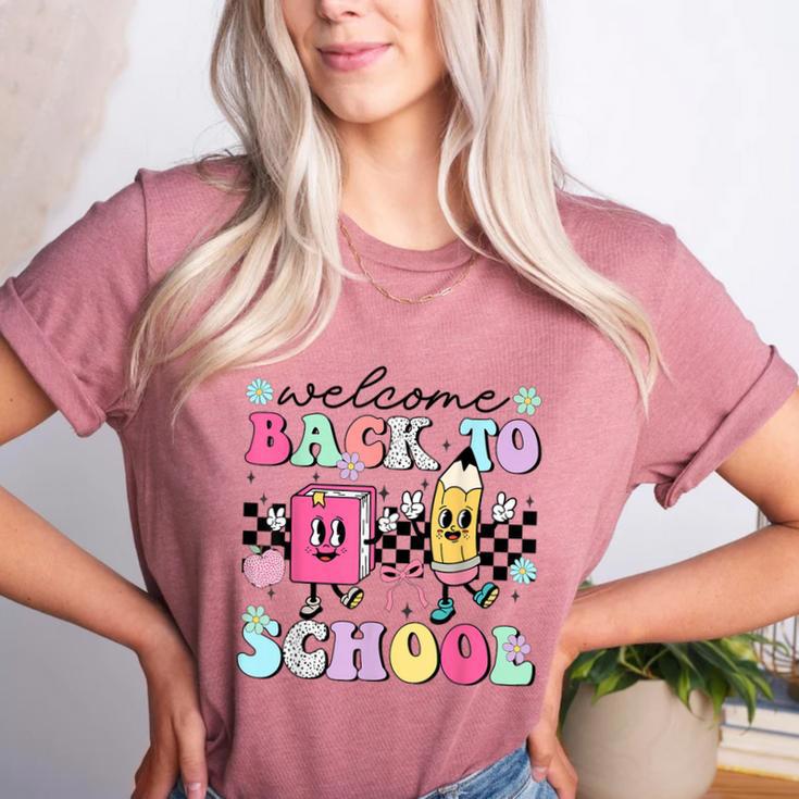 Welcome Back To School 2024 Teachers Students First Day Women's Heather T-Shirt Welcome Back To School 2024 Teachers Students First Day Women's Heather T-Shirt