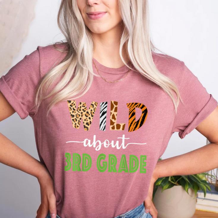 Wild About 3rd Grade Teacher Student Third Grade Zoo Safari Men Women Girls Kids Women's Heather T-Shirt Wild About 3rd Grade Teacher Student Third Grade Zoo Safari Men Women Girls Kids Women's Heather T-Shirt