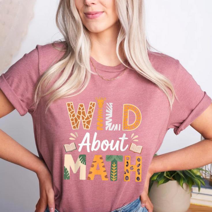 Wild About Math Cute Teacher Student Math Club Women's Heather T-Shirt Wild About Math Cute Teacher Student Math Club Women's Heather T-Shirt