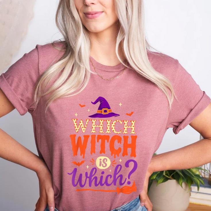 Which Witch Is Which Halloween For Women Men English Teacher Women's Heather T-Shirt Which Witch Is Which Halloween For Women Men English Teacher Women's Heather T-Shirt