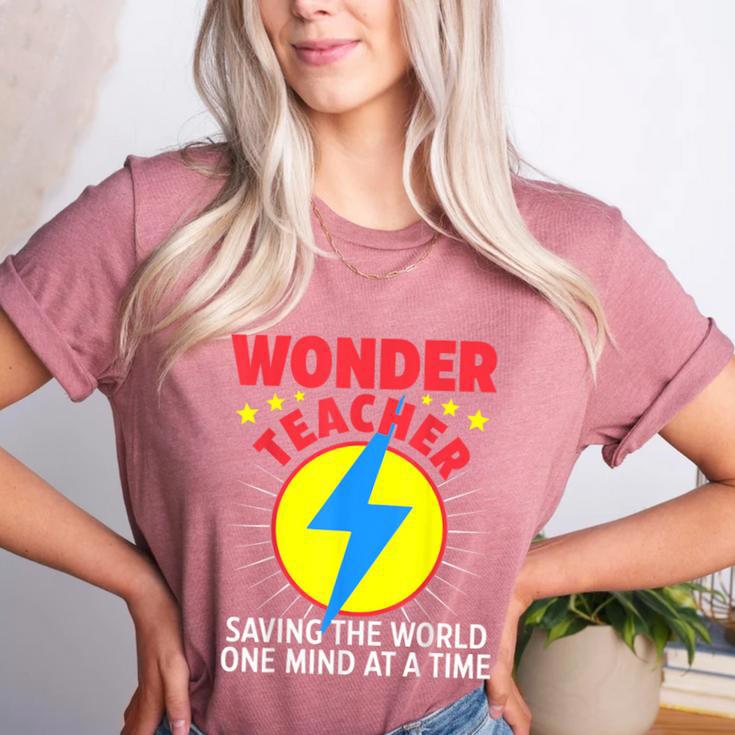 Wonder Teacher Costume Shirt Teacher Halloween Costume Men Women Women's Heather T-Shirt