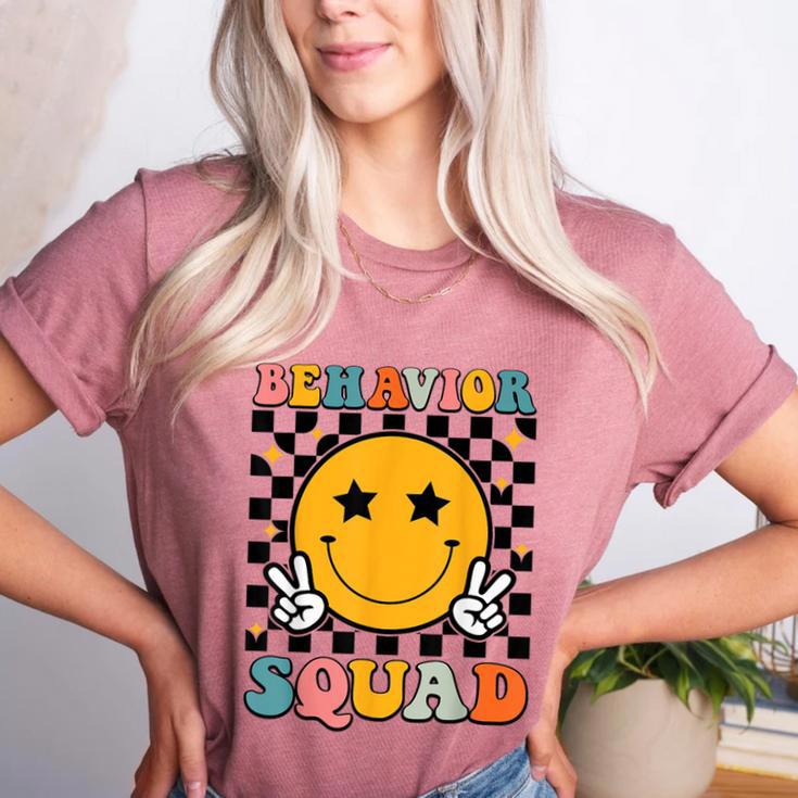 Behavior Squad Specialist Analyst Behavior Teacher Retro Women's Heather T-Shirt