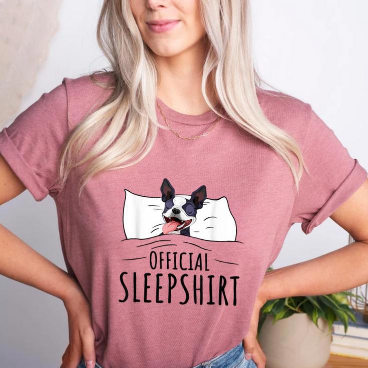 Boston Terrier Dog Lovers Sleepshirt Apparel Men Women Women's Heather T-Shirt
