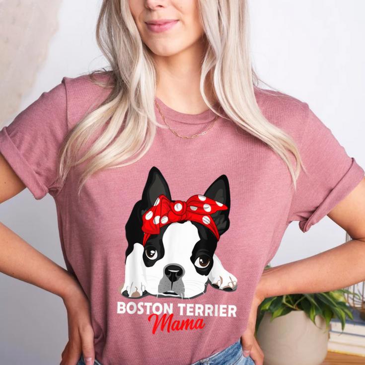 Boston Terrier Mum Dog Woman Idea Women's Heather T-Shirt