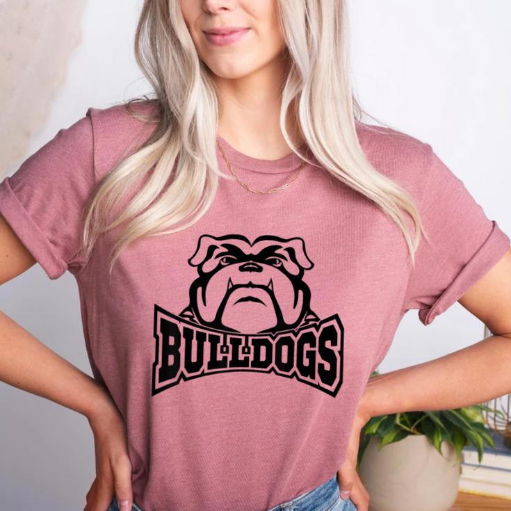 Bulldogs Teacher Student School Sports Fan Team Spirit Women's Heather T-Shirt