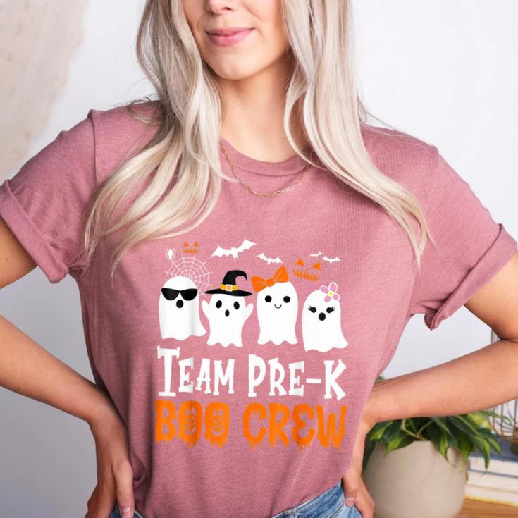 Cute Ghost Team Pre K Boo Crew Halloween Teacher Student Women's Heather T-Shirt