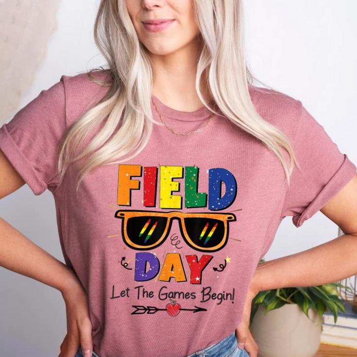 Field Day 2025 Let The Games Begin Kids Boys Girls Teachers Women's Heather T-Shirt