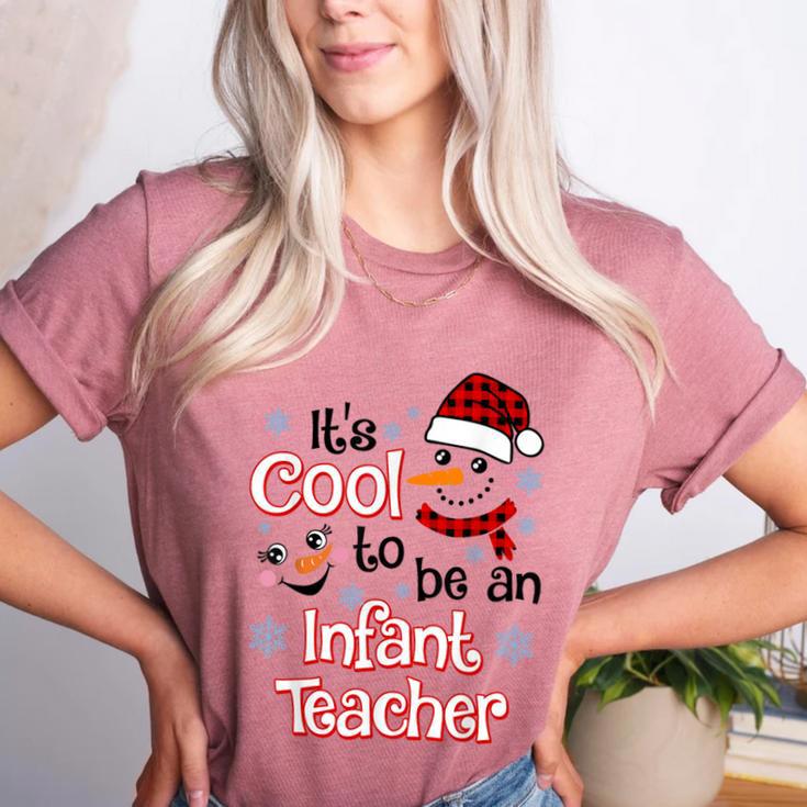 It's Cool To Be a Infant Teacher Snowman Winter Christmas Women's Heather T-Shirt
