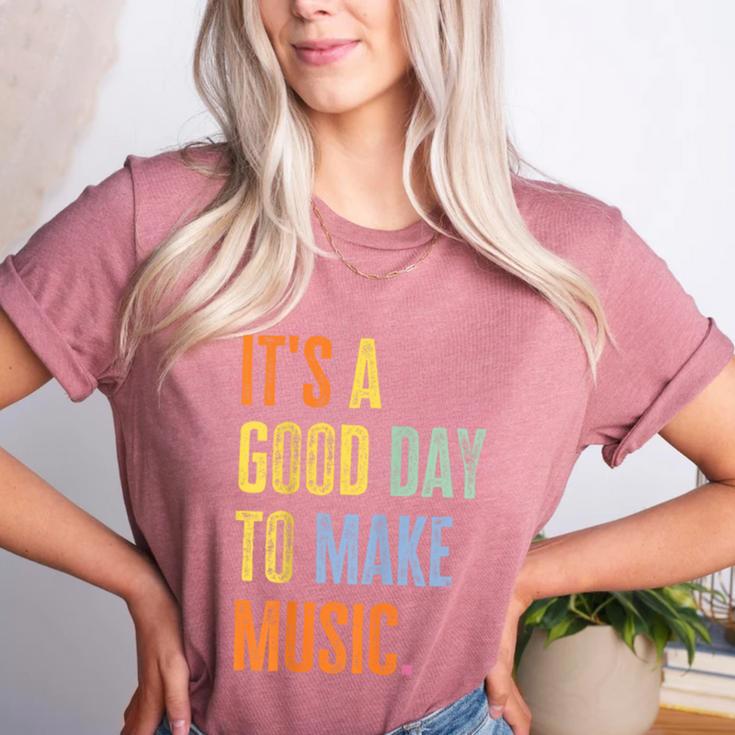 It's A Good Day To Make Music Music Lover Teacher Women's Heather T-Shirt