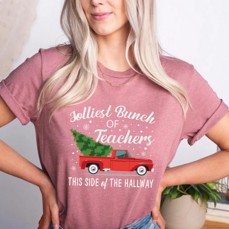 Jolliest Bunch Of Teachers This Side Of The Hallway Women's Heather T-Shirt