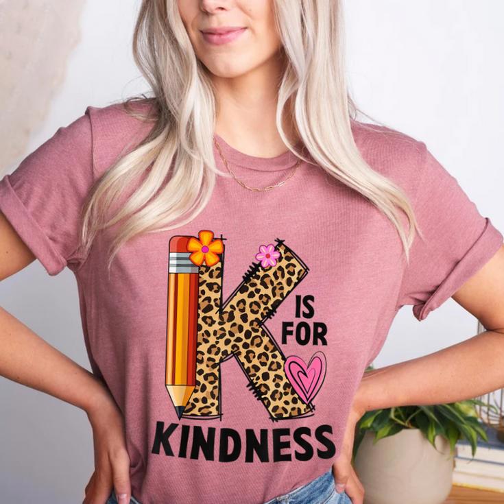 K Is For Kindness Unity Day Teacher Kids Women's Heather T-Shirt