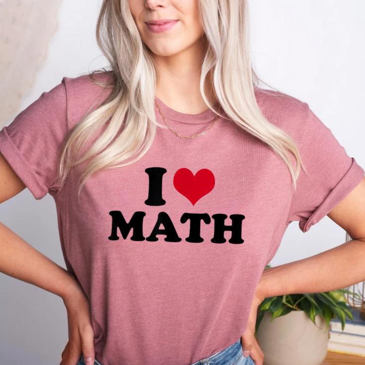 I Love Math Teacher Women's Heather T-Shirt