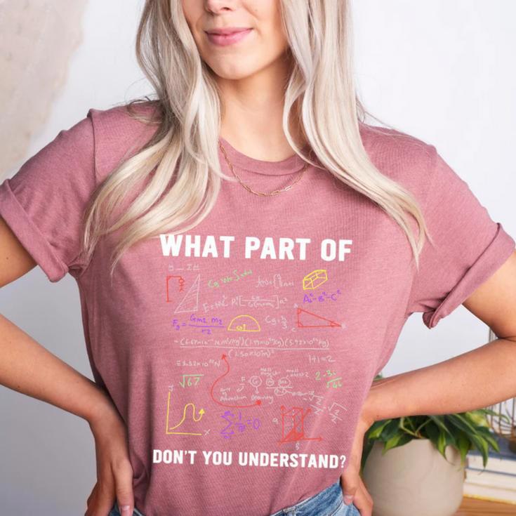 What Part Of Don't You Understand Math Teacher Premium Tri-Blend Women's Heather T-Shirt