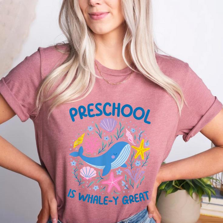 Preschool Is Whale-y Great Preschool Teacher Women's Heather T-Shirt