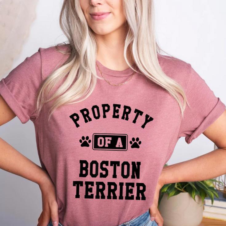 Property Of Boston Terrier Boston Terrier Shirt Women's Heather T-Shirt