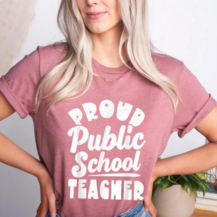 Public School Teacher Vintage Public Education Pride Women's Heather T-Shirt