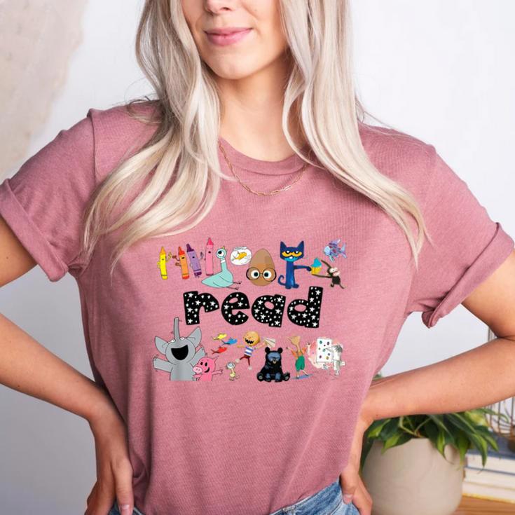 Read Children's Books Teacher Women's Heather T-Shirt