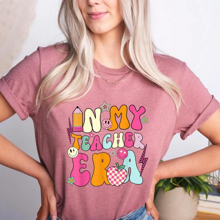 Retro Groovy In My Teaching Era Best Teacher Appreciation Women's Heather T-Shirt