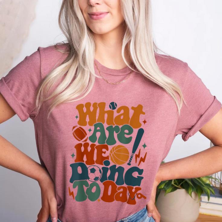 Retro PE Teacher What Are We Doing Today School Coach Women Women's Heather T-Shirt