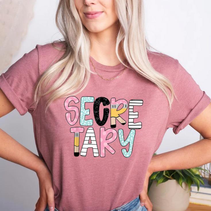 Retro Secretary Back To School Teacher Appreciation Women's Heather T-Shirt