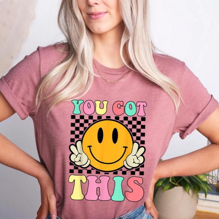 You Got This Retro Smile Motivational Testing Day Teacher Women's Heather T-Shirt