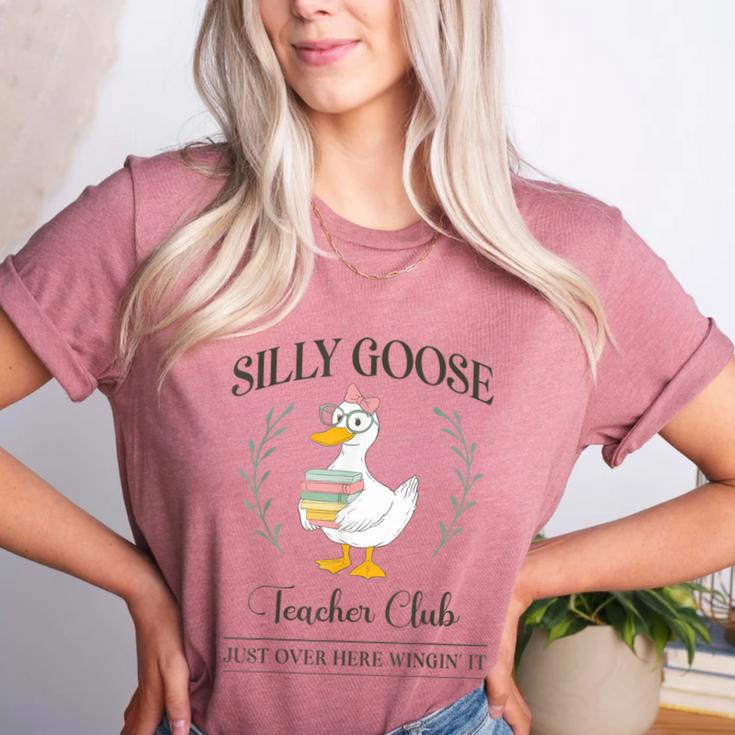 Silly Goose Teacher Club Women's Heather T-Shirt