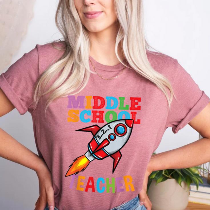 Space Middle School Teacher Back To School Men Women Kids Women's Heather T-Shirt