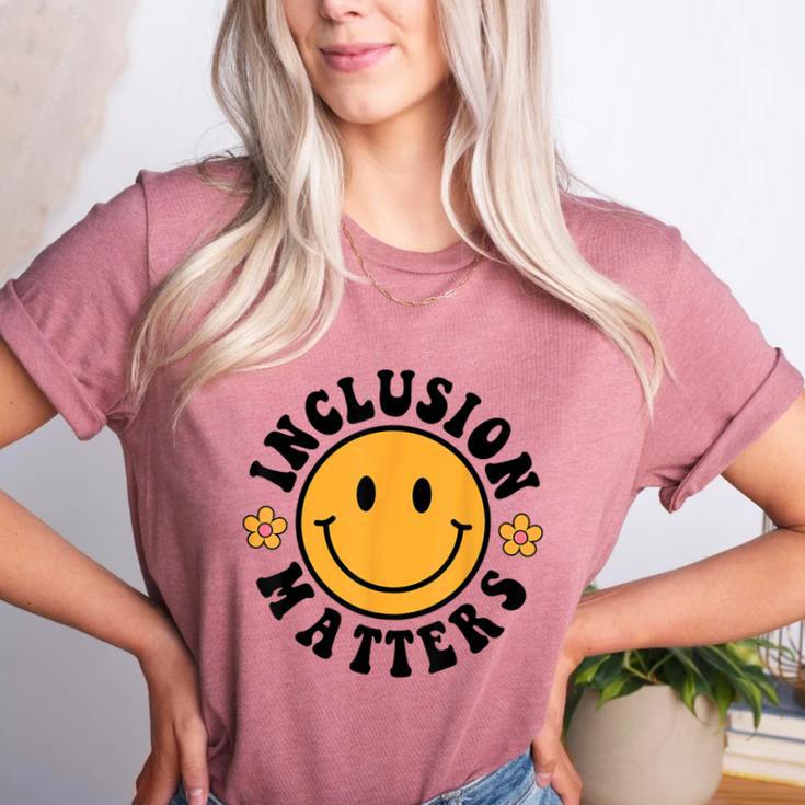 Special Education Teacher Autism Awareness Inclusion Matters Women's Heather T-Shirt