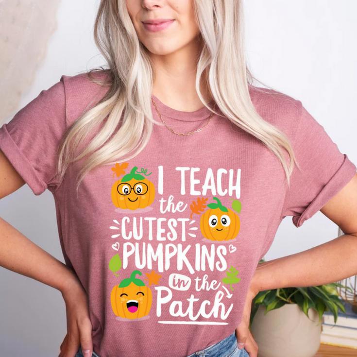 I Teach The Cutest Pumpkins In The Patch Teacher Women's Heather T-Shirt