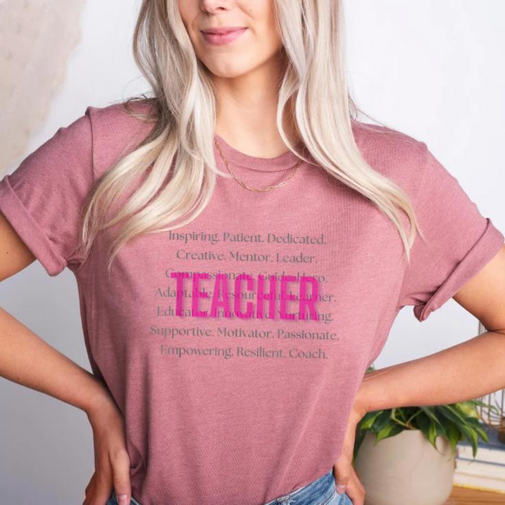 TEACH Inspirational Teacher Comfortable & Stylish T-Shirt Women's Heather T-Shirt