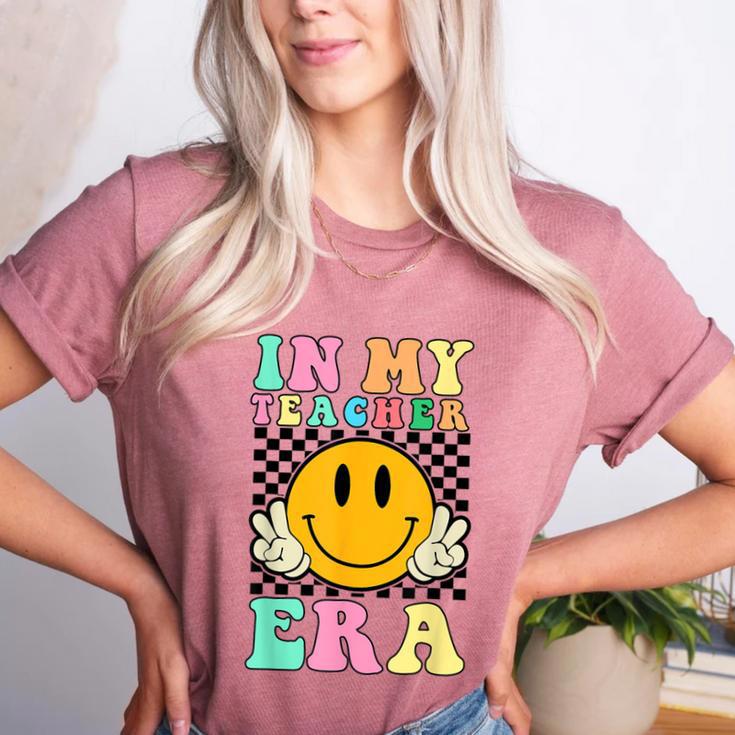 In My Teacher Era Retro Back To School Teacher Student Women's Heather T-Shirt