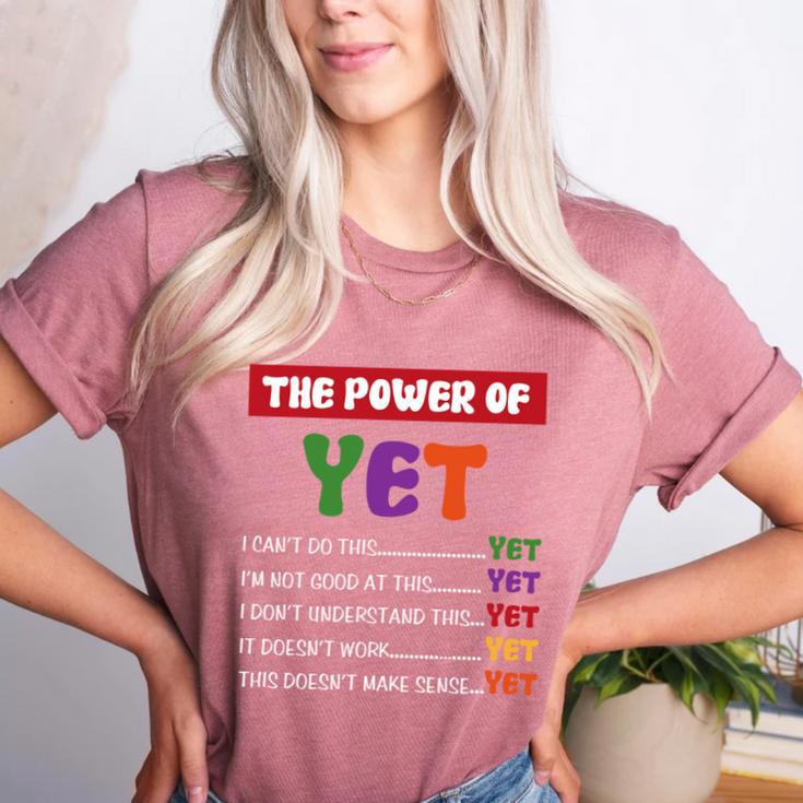 Teacher Growth Mindset Power Of Yet Women's Heather T-Shirt