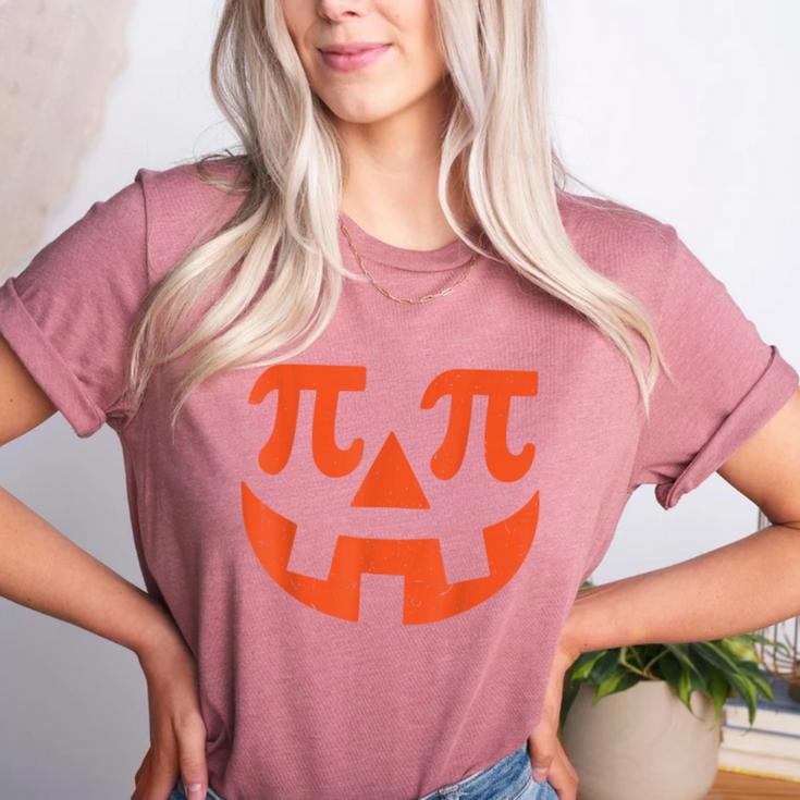 Thanksgiving Math Teacher Pumpkin Pi Pie Math Costume Women's Heather T-Shirt