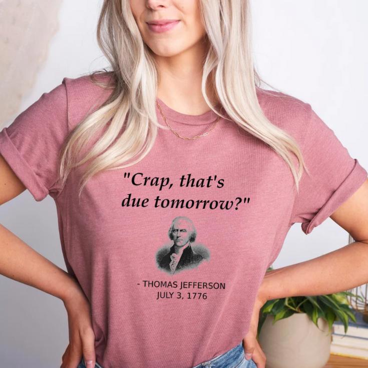 Thomas Jefferson USA History Teacher Student Women's Heather T-Shirt