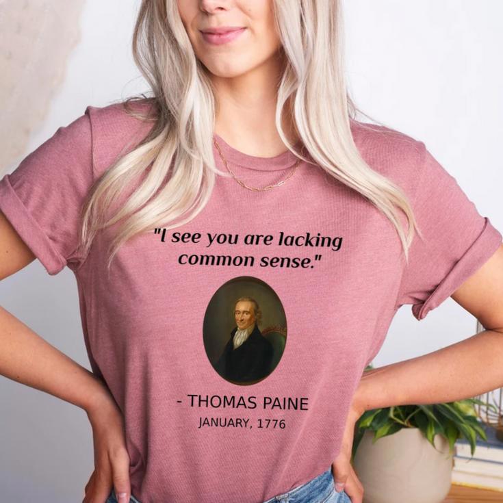 Thomas Paine Common Sense USA History Teacher Student Women's Heather T-Shirt