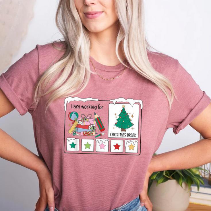I Am Working For Christmas Break Special Education Teacher Women's Heather T-Shirt