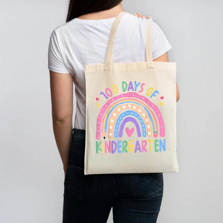 100th Day Of Kindergarten Teacher Kids 100 Days Smarter Canvas Tote Bag