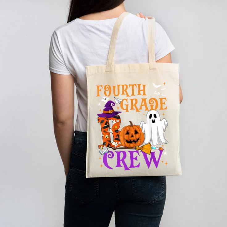 4th Grade Boo Crew Teacher Student Halloween Costume Canvas Tote Bag