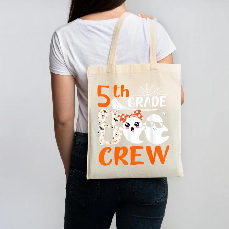 5th Grade Boo Crew Teachers Students Ghost Halloween Canvas Tote Bag