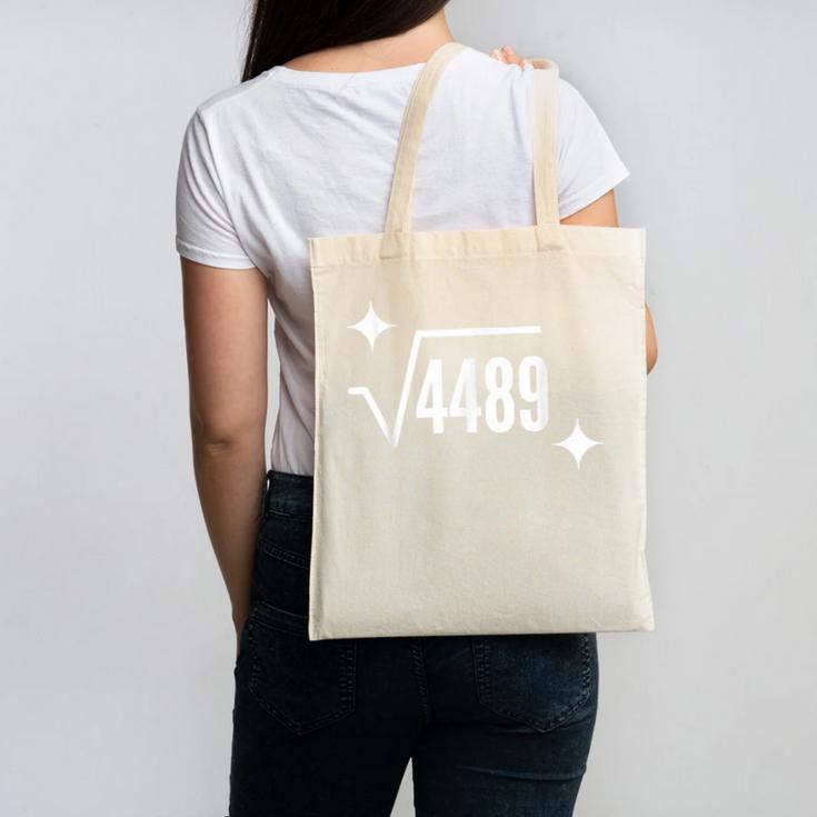 67 Meme Square Root 4489 Slang Math Teacher Men Women Canvas Tote Bag