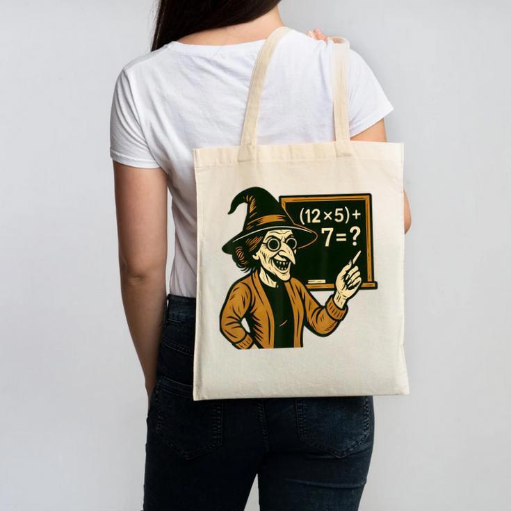 67 Teacher Halloween Witch Six Seven Meme Brainrot Math Joke Canvas Tote Bag