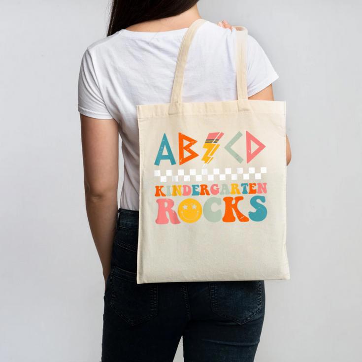 ABCD Kindergarten Rocks Back To School Teacher Kindergarten Canvas Tote Bag