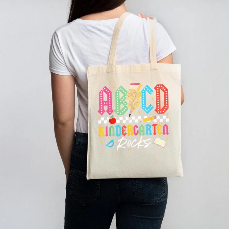 ABCD Kindergarten Rocks Pencil Lightning Teachers Rock Boys Canvas Tote Bag