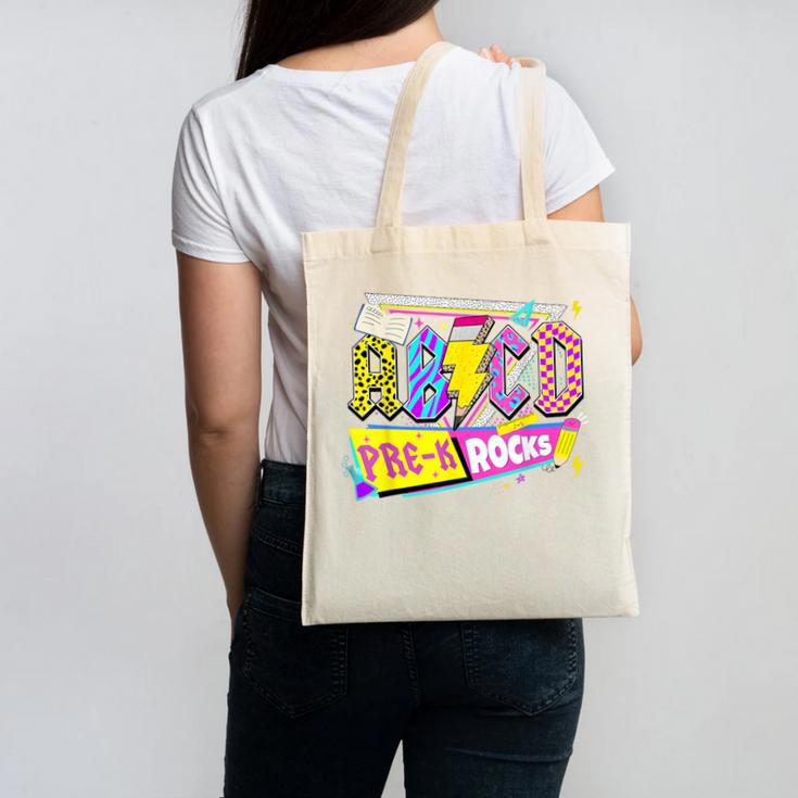 ABCD Pre-K Rocks Back To School PreK Kindergarten Teacher Canvas Tote Bag