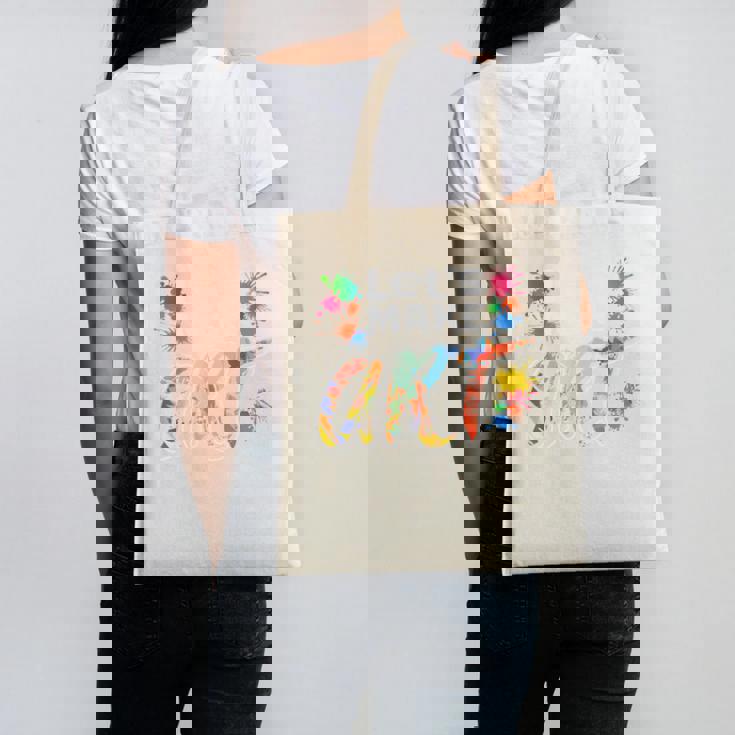 Lets Make Art Colerful Artists Painter Art Teacher Men Women Girls Kids Canvas Tote Bag