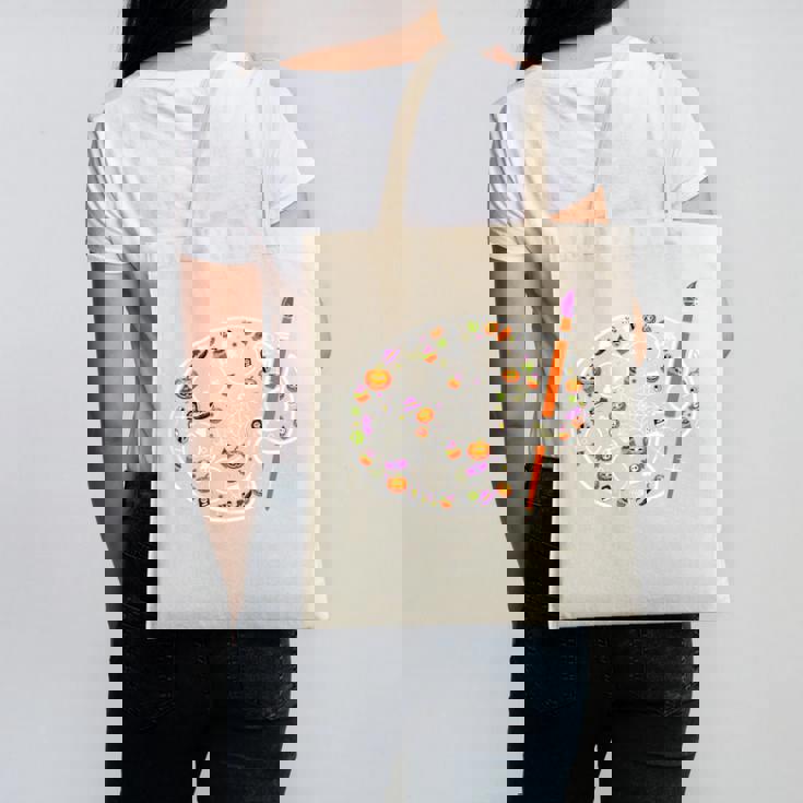 Art Teacher Pumpkin Scary Halloween Costume Men Women Canvas Tote Bag