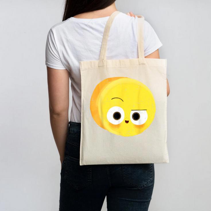 The Big Cheese Good Egg Teacher Halloween Costume Food Group Canvas Tote Bag
